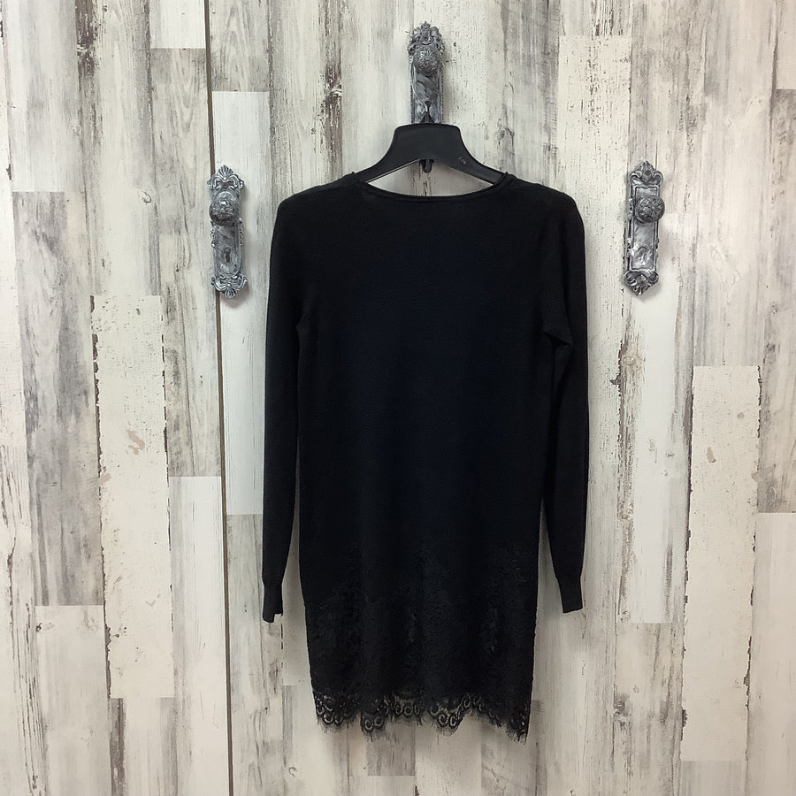 Fleur De Lis Size Med Black Cashmere Blend Tunic