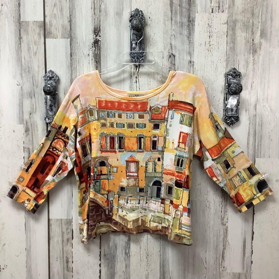 Life Style Size 1X Venetian City Print Shirt