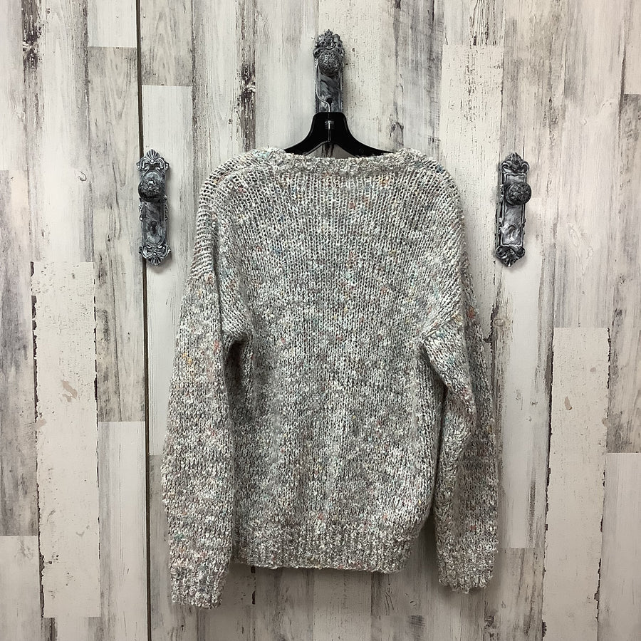 Antonio Veneto Size Lg Heathered Wool Blend Cardigan