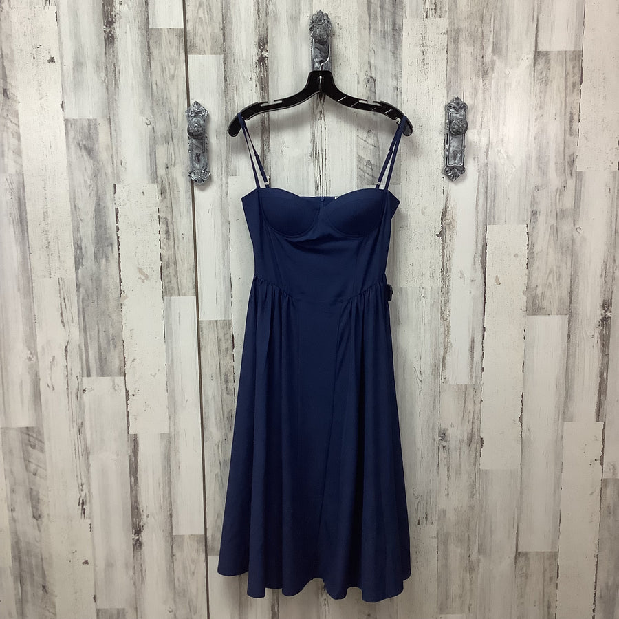 Size Med Junior Navy 50s Style Bodiced Circle Skirt Dress