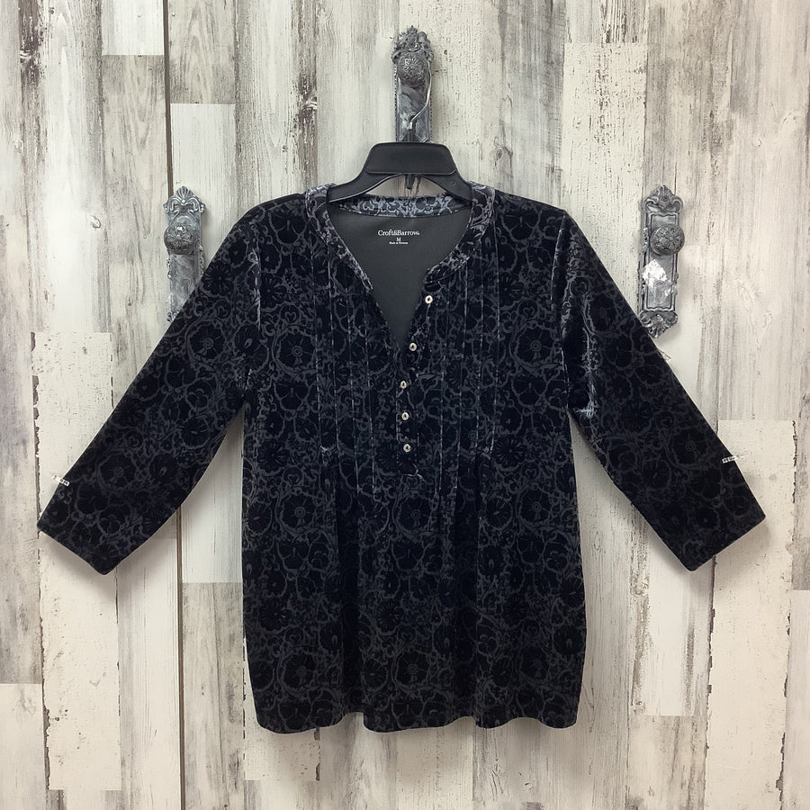 Croft & Barrow Size Med Velvet Blouse