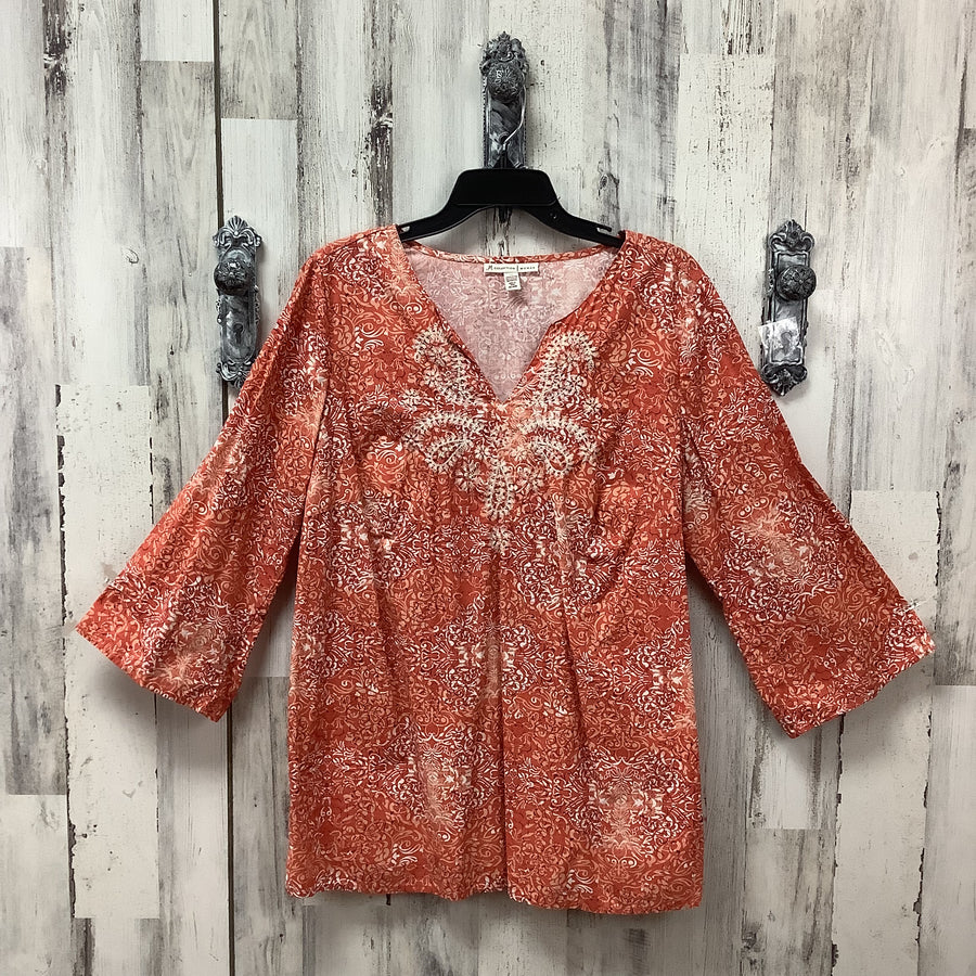 JM Collection Size 14 W 100% Cotton Shirt