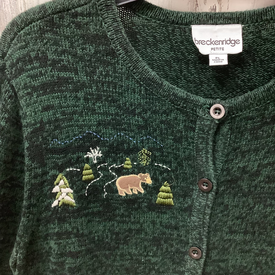 breckenridge Size Lg P Winter Holiday Cardigan