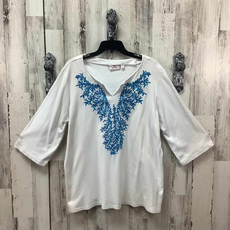 Quacker Factory Size 1X Embroidered Women's Shirt