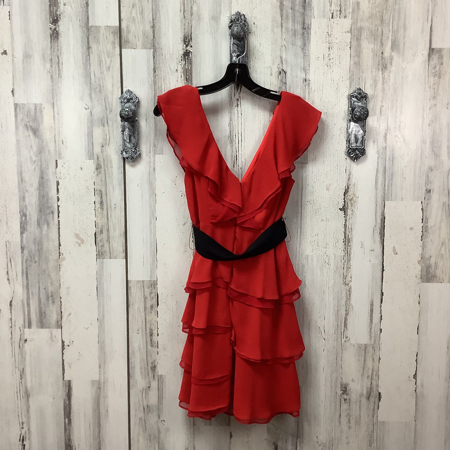 C. Luce Size Med Red Rufffle Tier Dress