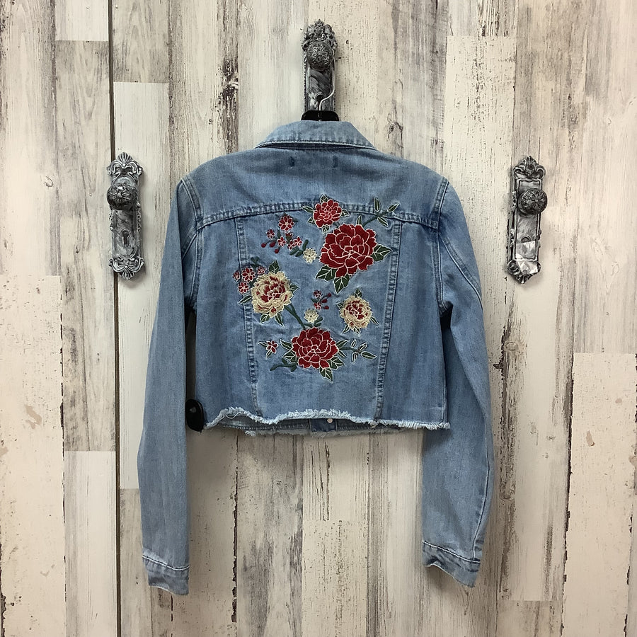 Forever 21 Size Sm Embroidered Junior Denim Jacket