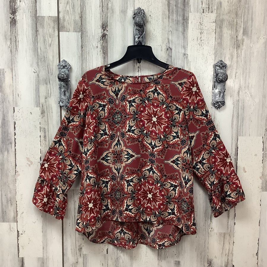 Size Med Maroon Boho Blouse