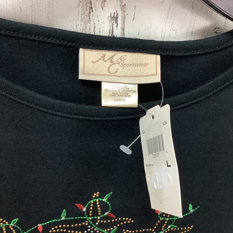 MC Sportswear Size Large Christmas Light Stars Shirt