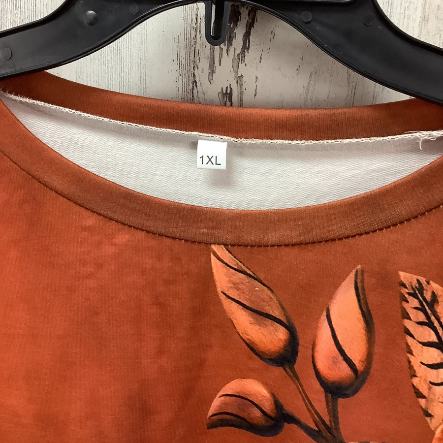 Size 1X Fall Floral Long Sleeve Shirt