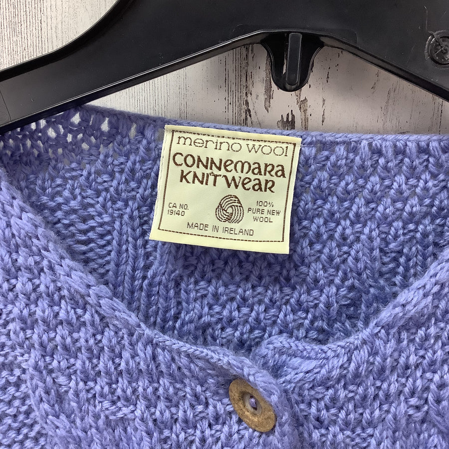 Connemara Size Med Merino Wool Cardigan
