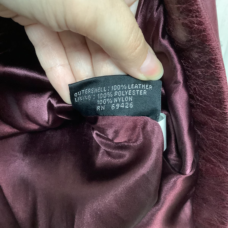 wilsons Size XL Wine Leather Jacket