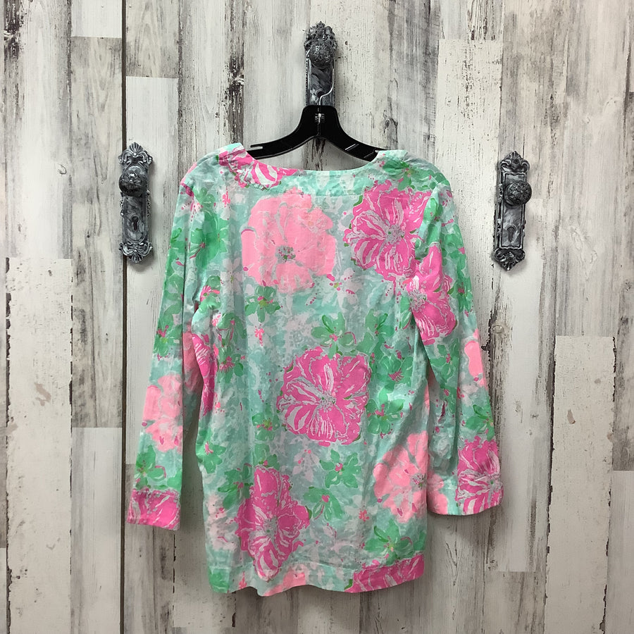 Lilly Pulitzer Size Large Womens Pink And Blue Shirt