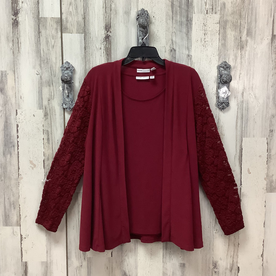 Susan Graver Size Large Two Piece Shirt And Shrug Combo