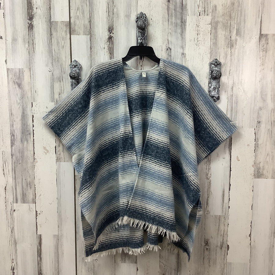 One Size Blue Cloud Soft Striped Shawl