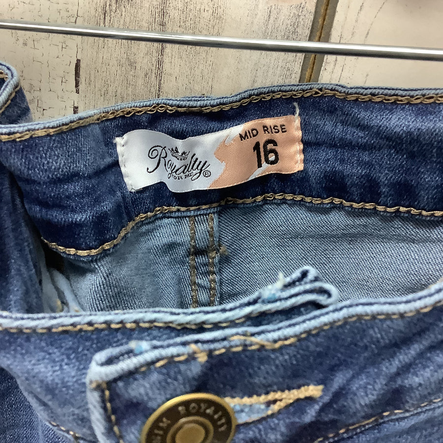 Royalty For Me Size 16 Sunflower Embroidered Mid Rise Jeans