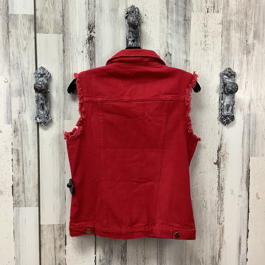 Ebossy Size Small Red Denum Vest