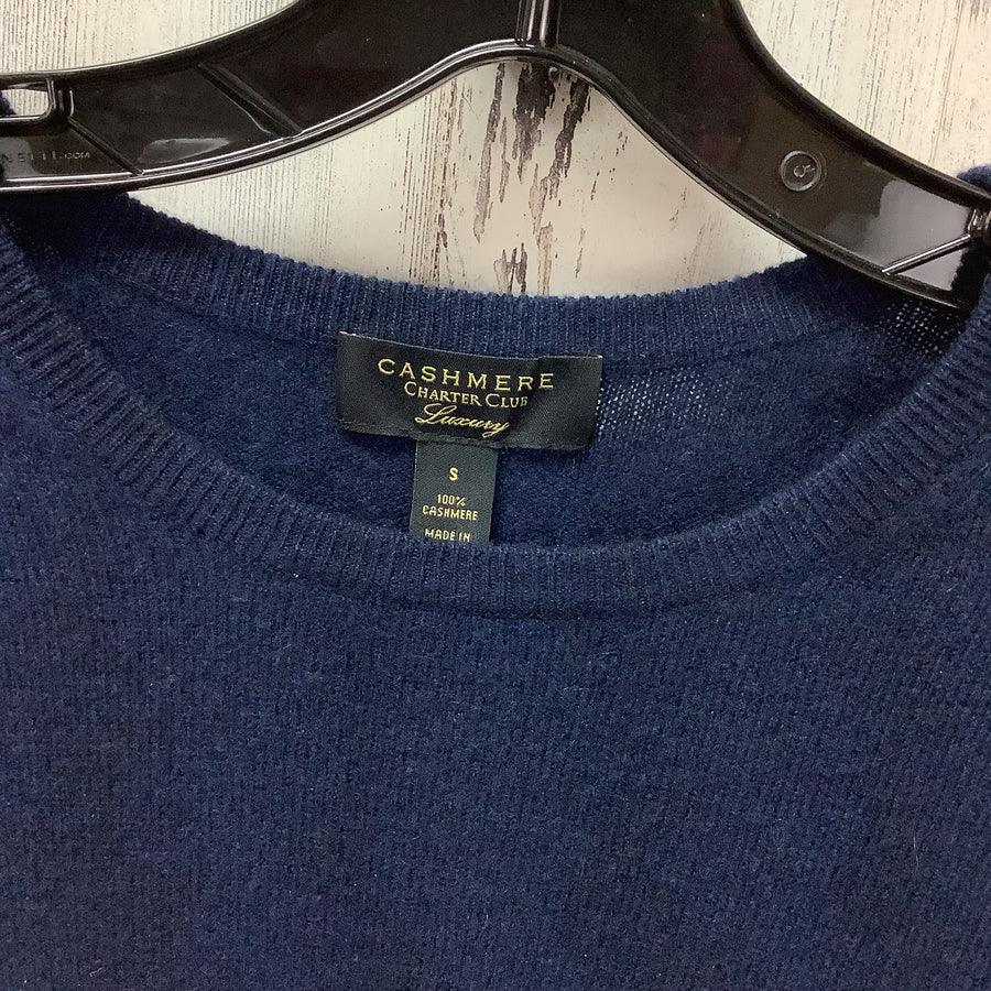 Charter Club Size Small Navy Cashmere Pullover
