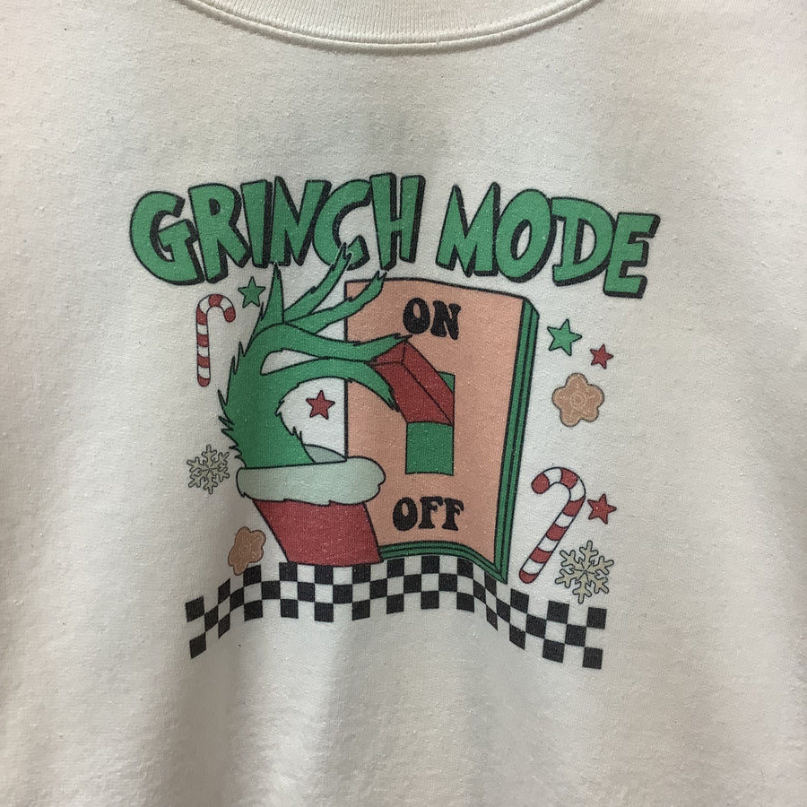 Gildan Size Large Grinch Mode On Holiday Sweatshirt