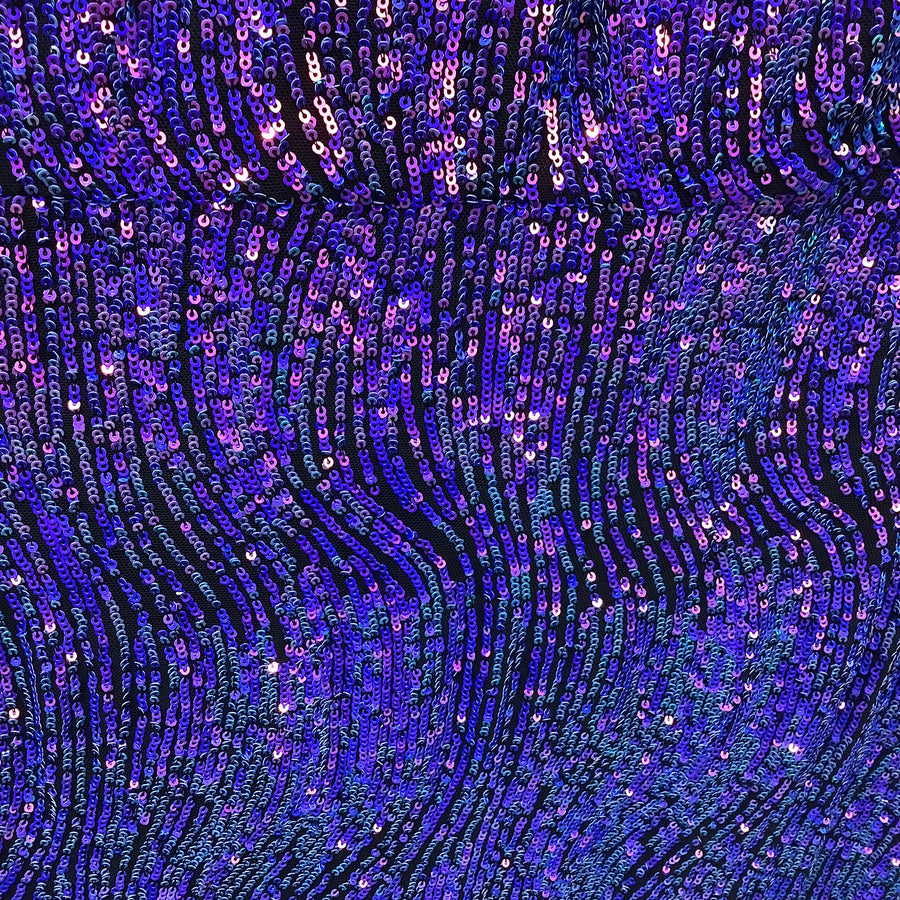 Night Way Size 20 W Purple Sequined Iridescent Formal Gown
