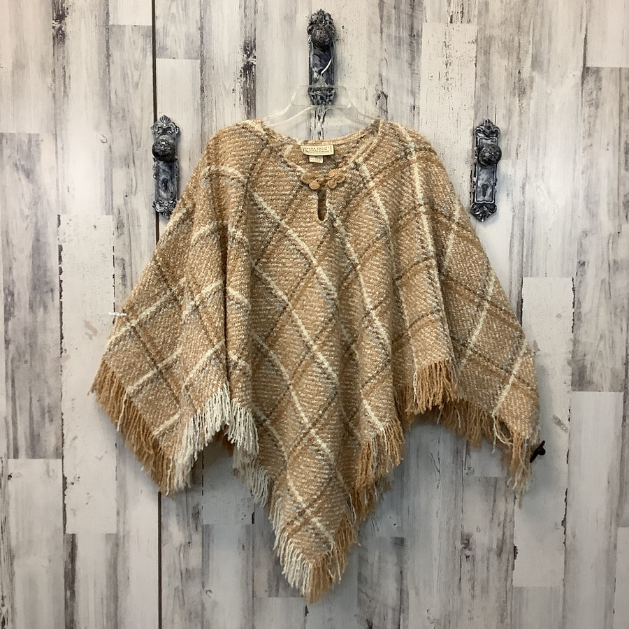 Boyne Valley Weavers One Size Wool Alpaca Blend Plaid Ponchos W Fringe