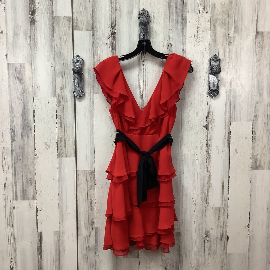 C. Luce Size Med Red Rufffle Tier Dress