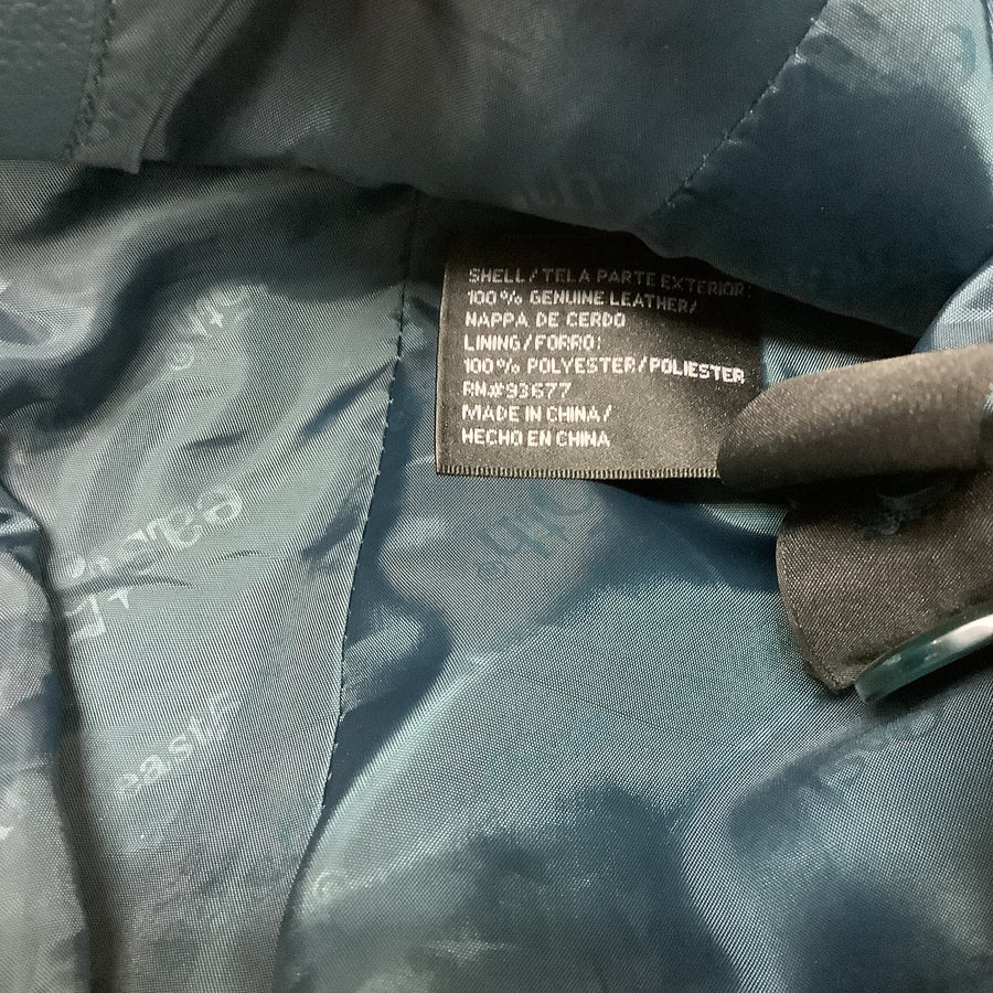 East 5th Size Small Teal Genuine Leather Jacket