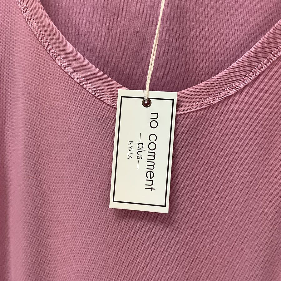 No Comment Size 1X Dusty Mauve Tunic