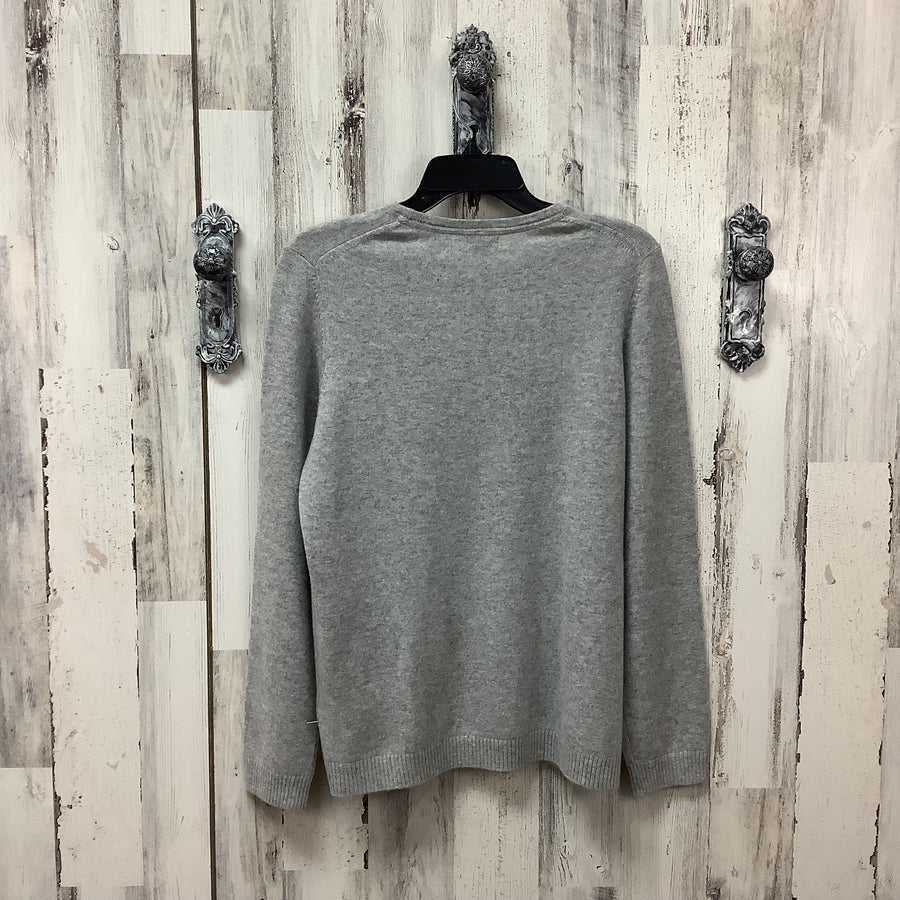 L.L. Bean Size Large Solid Gray Cashmere Pullover