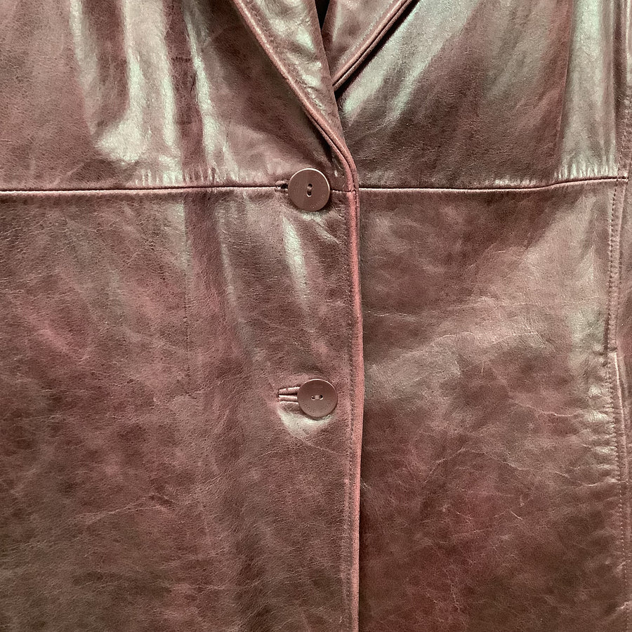 wilsons Size XL Wine Leather Jacket