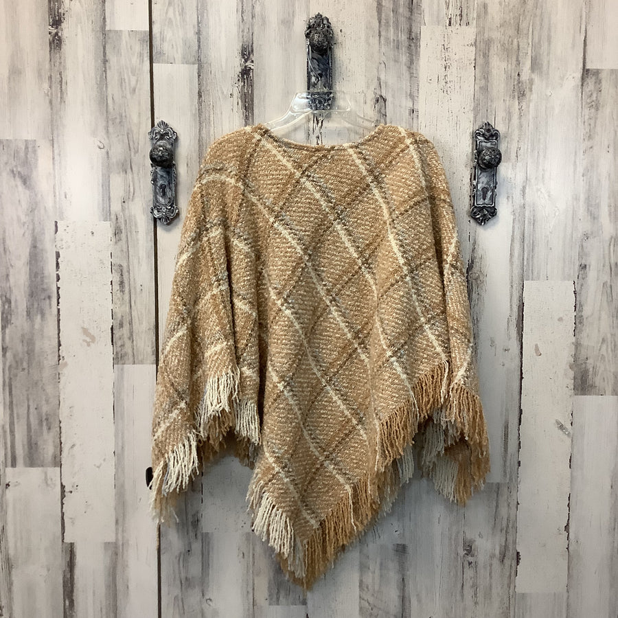 Boyne Valley Weavers One Size Wool Alpaca Blend Plaid Ponchos W Fringe