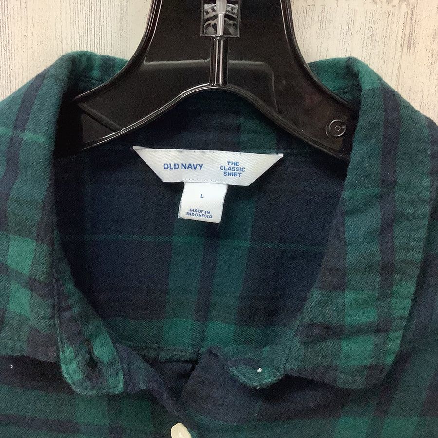 Old Navy size Large navy & green