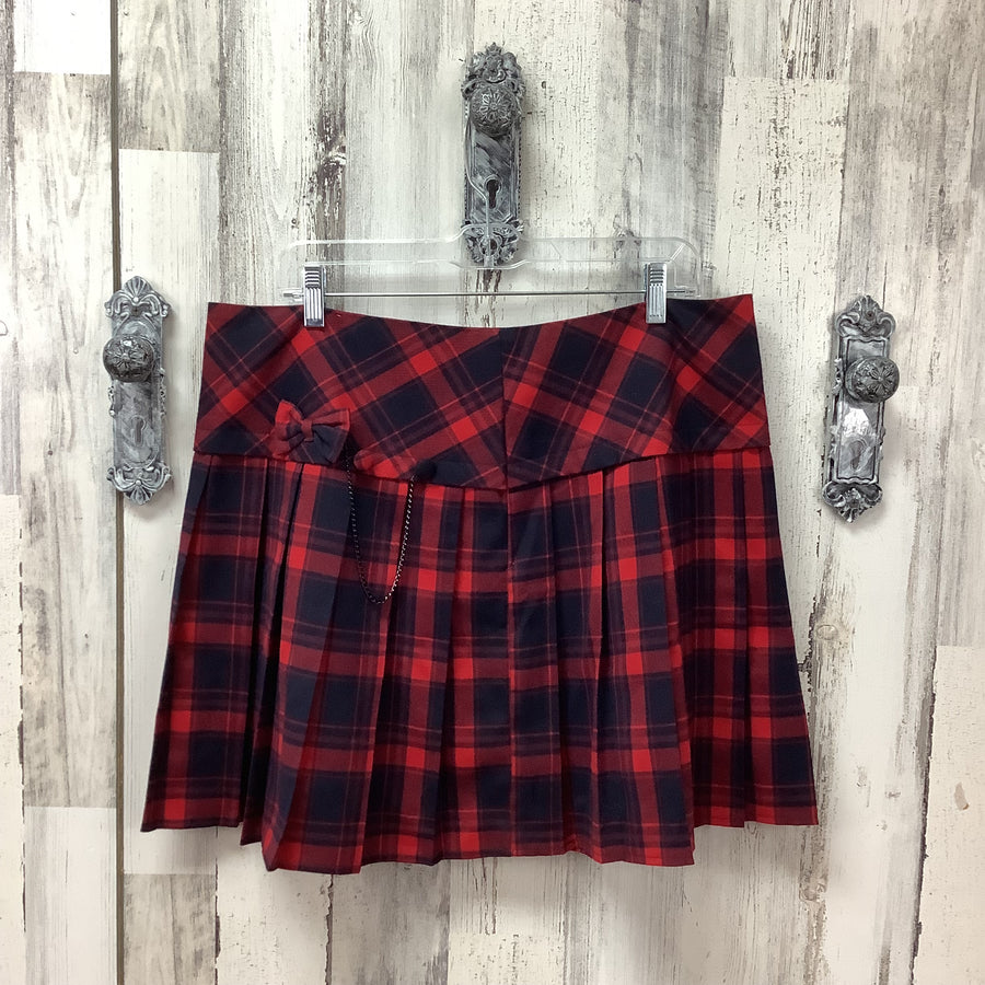 Chou Yatou Size XXL Red Plaid Punk Skirt