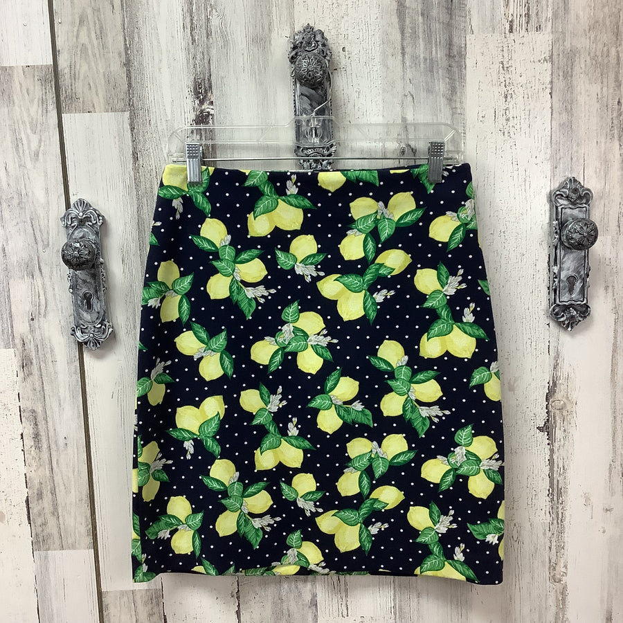 Talbots Size Sm Lemon Print Skirt