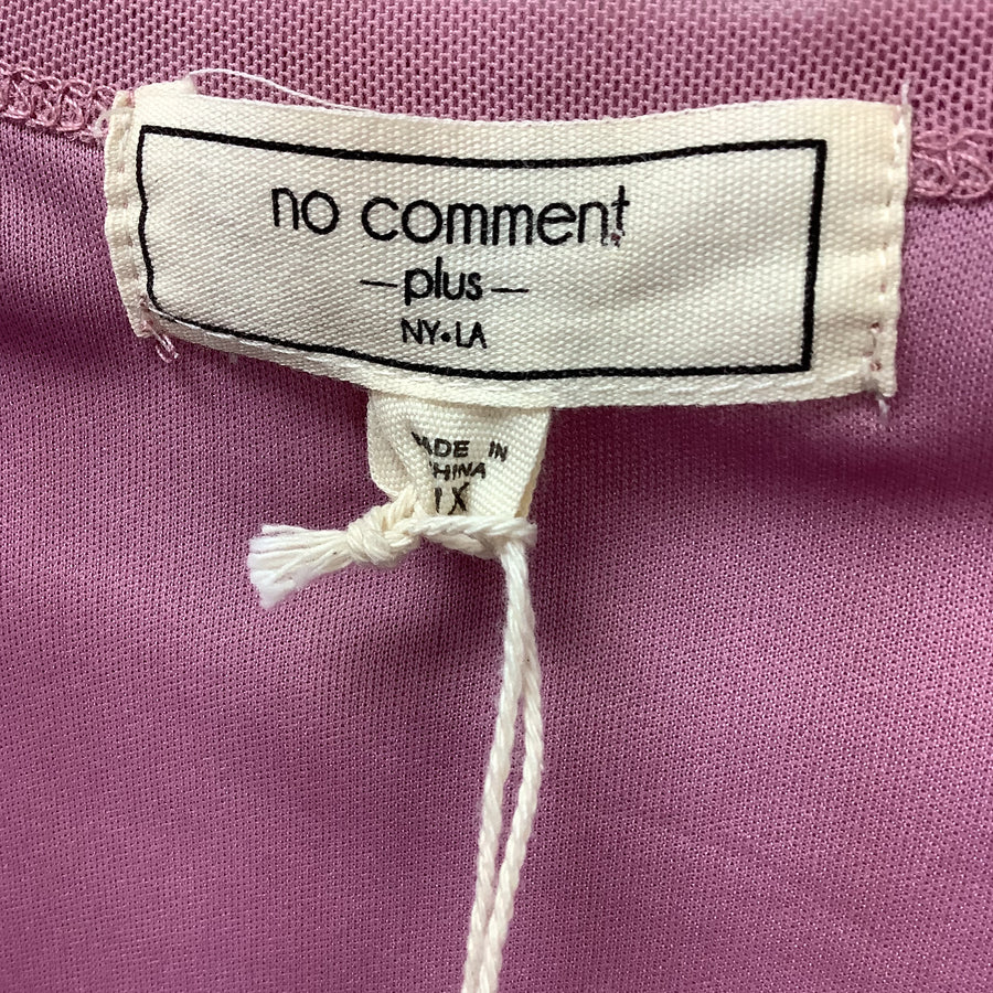 No Comment Size 1X Dusty Mauve Tunic