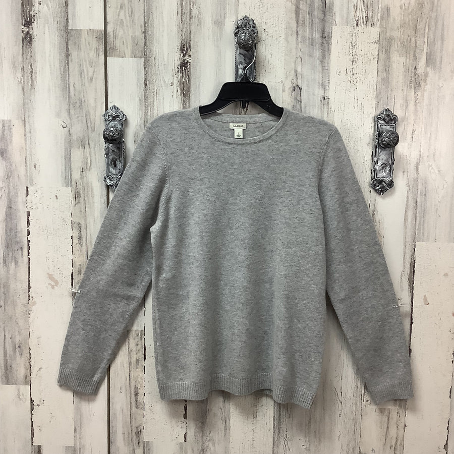 L.L. Bean Size Large Solid Gray Cashmere Pullover