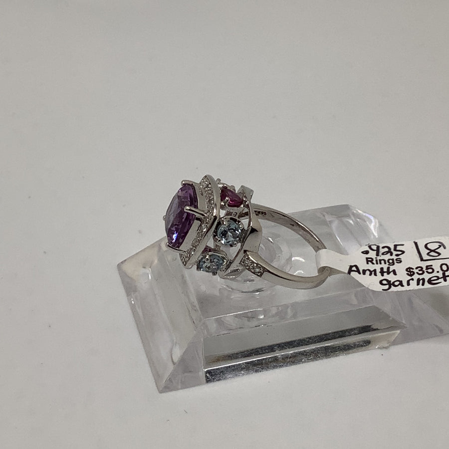 Handset Amethyst Size 8 Rings