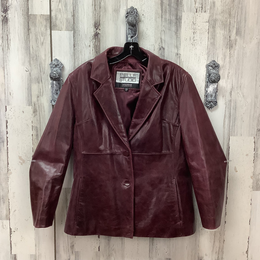 wilsons Size XL Wine Leather Jacket