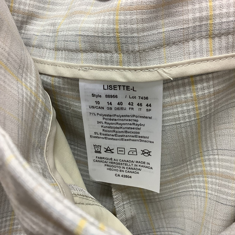 Lisette Size 10 Megan Plaid Ankle Trouser
