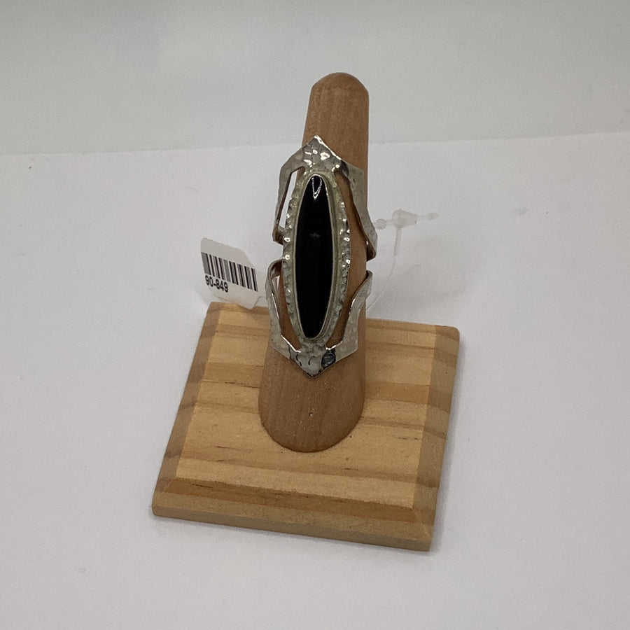 Onyx Oblong Adjustable Ring