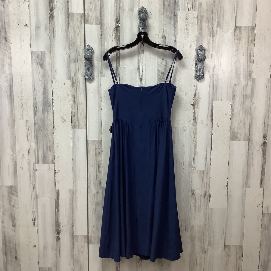 Size Med Junior Navy 50s Style Bodiced Circle Skirt Dress