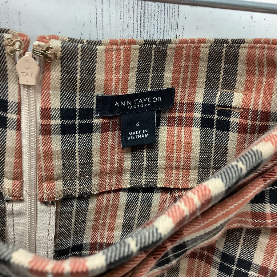 Ann Taylor Size 6 Womens Plaid Pencil Skirt