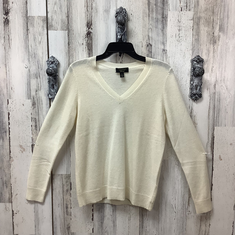 Charter Club Size Small Cream Cashmere Pullover