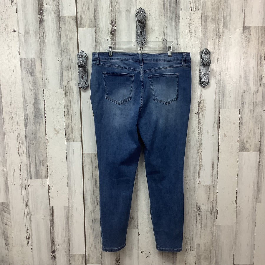 Royalty For Me Size 16 Sunflower Embroidered Mid Rise Jeans