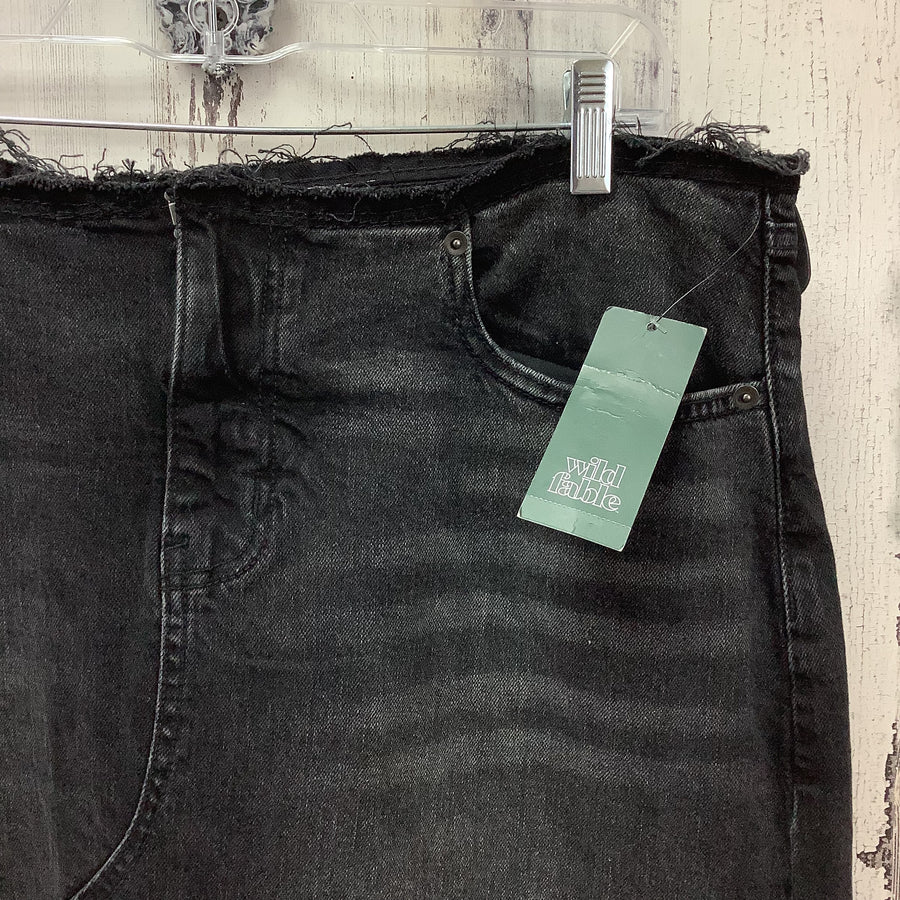 Wild Fable Size Large Junior Black Denim Skirt