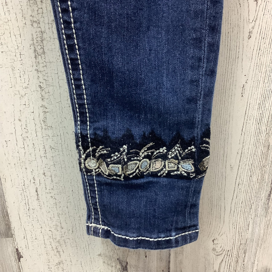 Miss Me Size 00 Mid Rise Cuffed Skinny Jeans