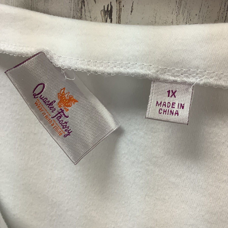 Quacker Factory Size 1X Embroidered Women's Shirt