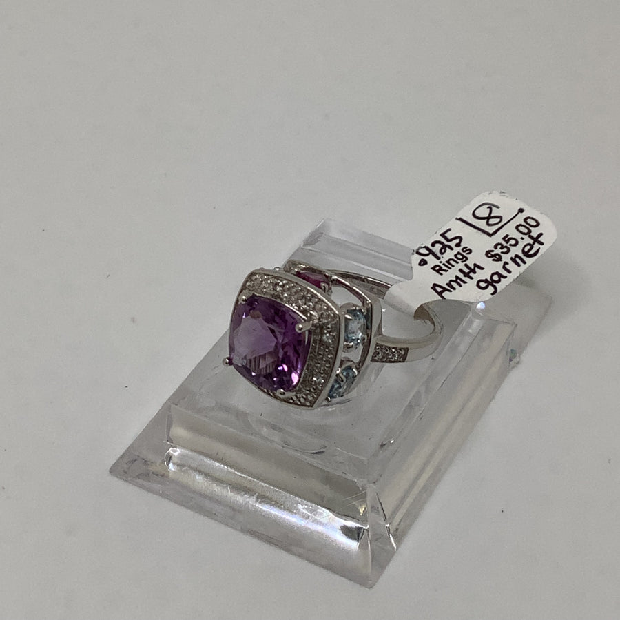 Handset Amethyst Size 8 Rings