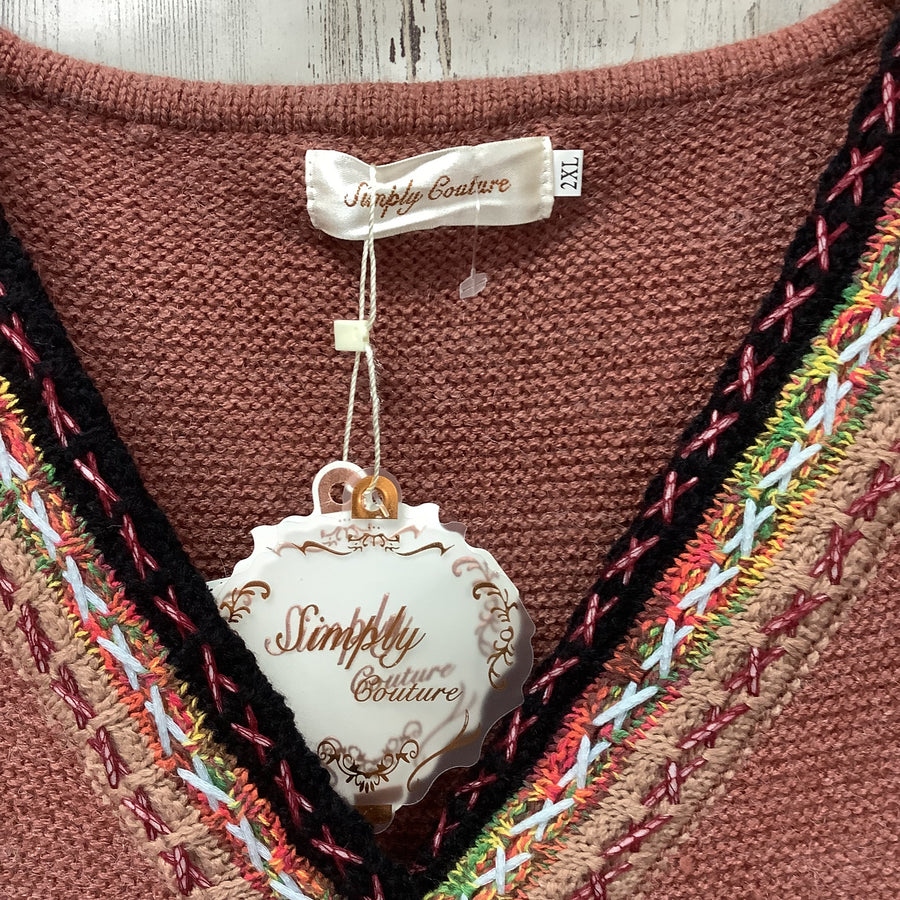 Simply Couture Size 2XL Boho Knit Duster Length Shrug