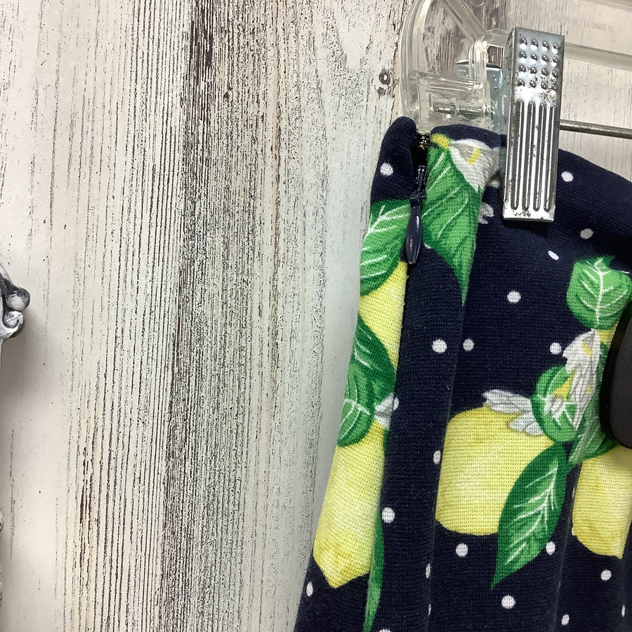 Talbots Size Sm Lemon Print Skirt
