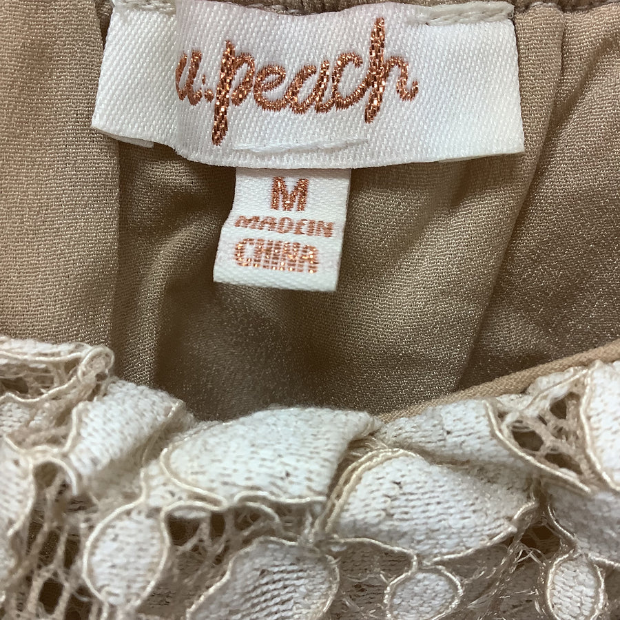 A. Peach Size Med Shirts & Blouses